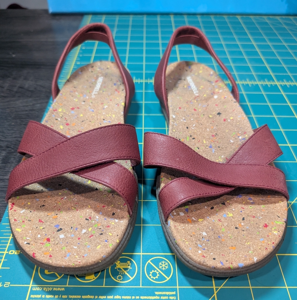 Merrel Red Strappy Sandals